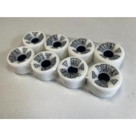 Air Waves Quad Roller Skate Wheels - Solid White - Pack of 8 £59.95
